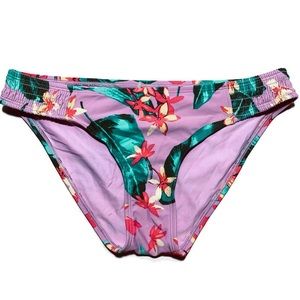 โ๏ธ5 for $25โ๏ธ Aerie Hop Lun Hipster Bikini Bottom Purple Pink Palm Floral